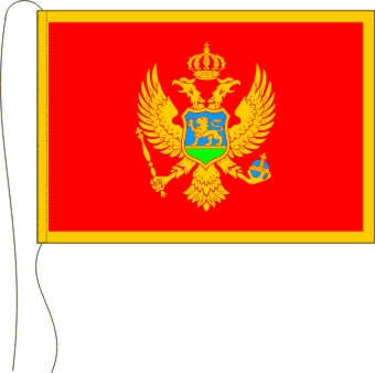 Montenegro - Tischflagge 25 x 15 cm