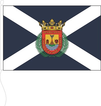 Teneriffa mit Wappen (Spanien) - Querformatflagge