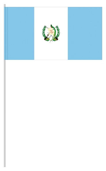 Guatemala mit Wappen (1 VE = 50 Stück) - Papierfahnen
