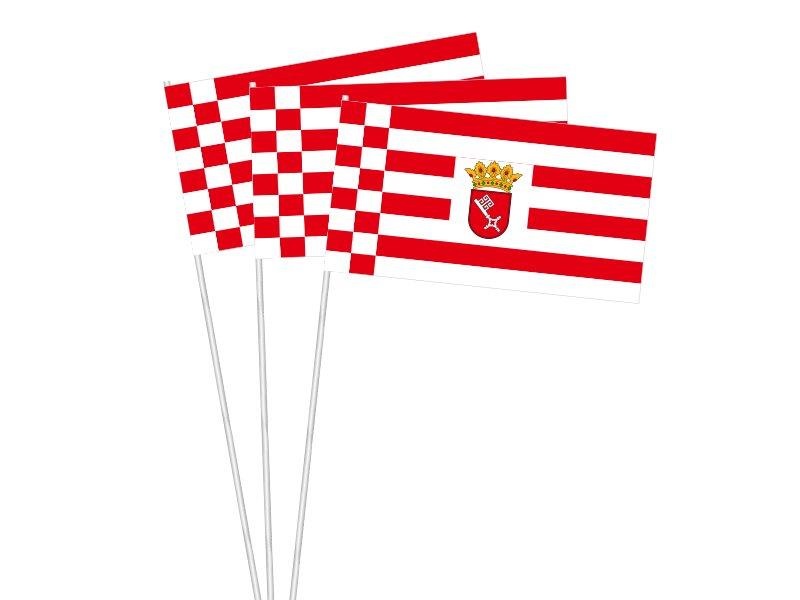 Bremen mit Wappen (1 VE = 50 Stück) - Papierfahnen