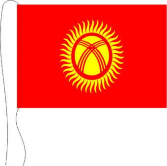 Kirgistan - Tischflagge 25 x 15 cm