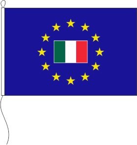 Europa (Italien Fahne im Sternenkreis) - Querformatflagge