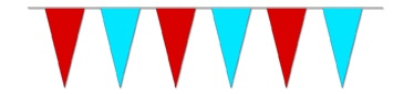Wimpelkette rot/blau 4 m - WI
