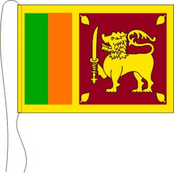 Sri Lanka - Tischflagge 25 x 15 cm