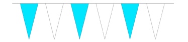 Wimpelkette blau/weiß  4 m - WI