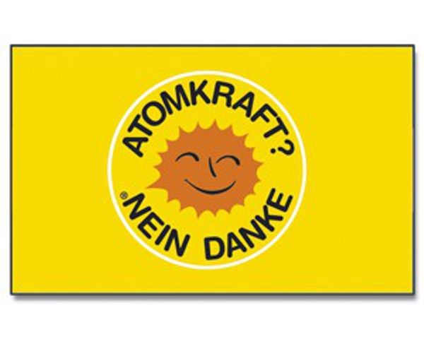 Atomkraft Nein Danke - preiswerte Alternative 150 x 90 cm - Q