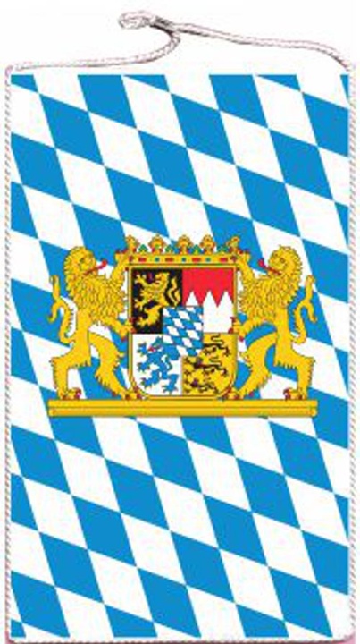 Bayern Raute mit Wappen und Löwen - Tischbanner