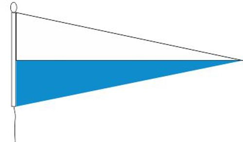Farbe weiß/blau - Restposten - Querformatflagge
