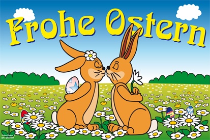 Ostern Osterhasenküsschen - preiswerte Alternative: 150 x 90 cm