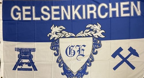 Gelsenkirchen mit Wappen - preiswerte Alternative 150 x 90 cm - Q