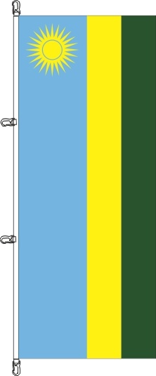 Ruanda - Hochformatflagge