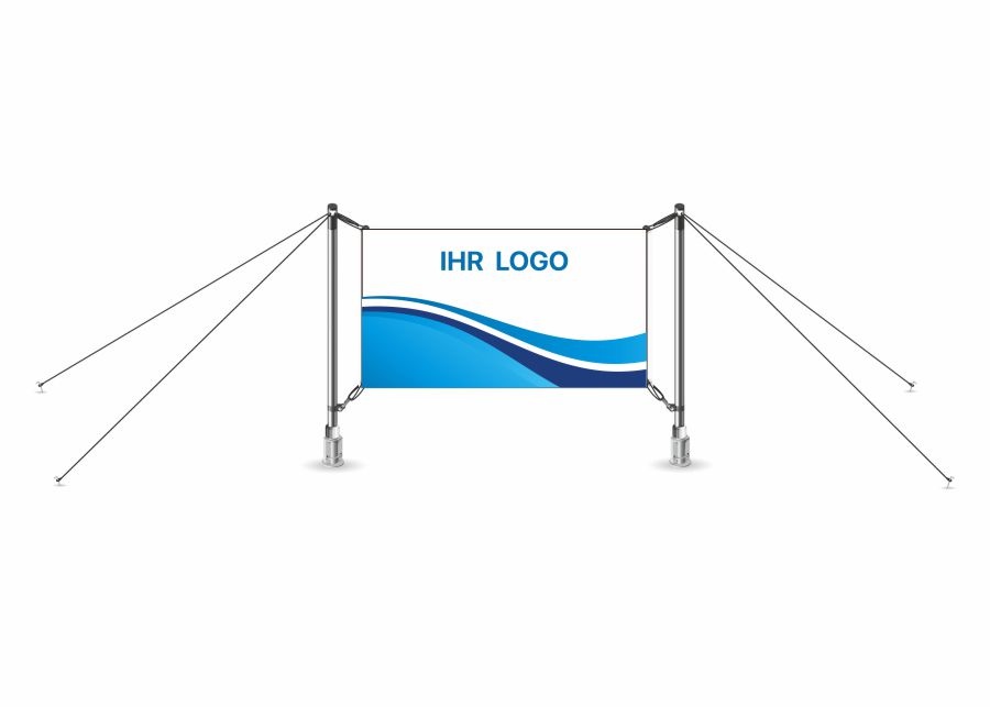 Logo Outdoor Clever Fix System mit Banner 300x100 cm Frontlit