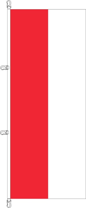 Franken rot/weiß gestreift - Hochformatflagge