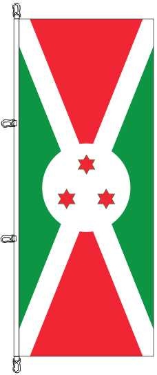 Burundi - Hochformatflagge