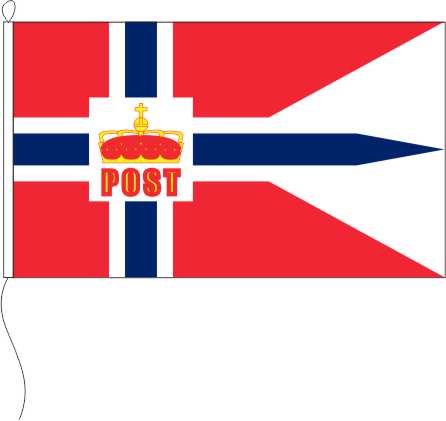 Norwegische Postflagge - Querformatflagge