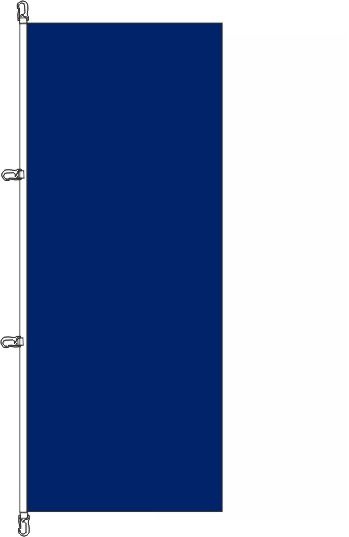 Farbe blau - Hochformatflagge