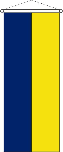 Farbe blau/gelb - Bannerfahne