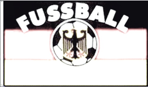 Deutschland mit Fußball - preiswerte Alternative 90 x 60 cm