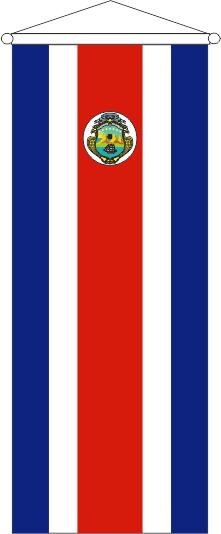 Costa Rica mit Wappen - Bannerfahne