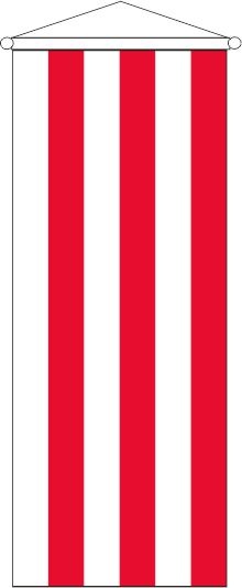 Wismar rot/weiß gestreift - Bannerfahne