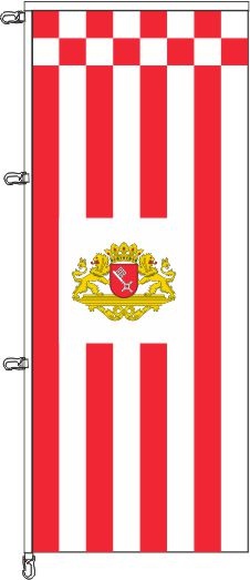 Bremen mit großem Wappen - Auslegerflagge
