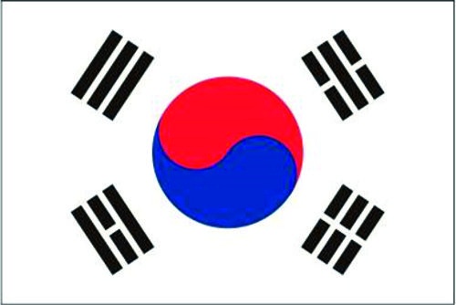 Südkorea - Autofahne