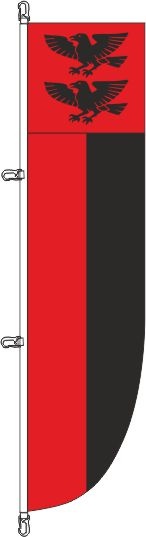 Einsiedeln (CH) - abgerundete Auswehkante - Hochformatflagge