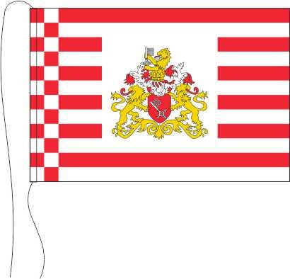 Bremen mit Flaggenwappen - Tischflagge 25 x 15 cm