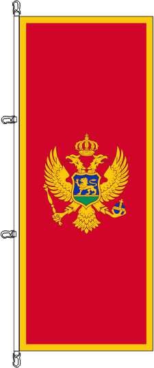 Montenegro - Hochformatflagge