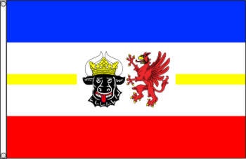 Mecklenburg-Vorpommern mit Wappen - preiswerte Alternative: 150 x 90 cm