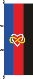 Polyamorie Pride unendlich -  Hochformatflagge - Hochformatflagge