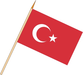 Türkei - Stockfahnen (1 VE = 10 Stück) - Stockfahne