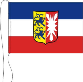 Schleswig-Holstein mit Wappen - Tischflagge 25 x 15 cm