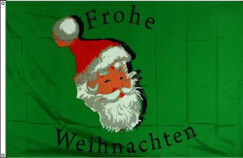 Weihnachtsmann Kopf - Frohe Weihnachten - preiswerte Alternative: 150 x 90 cm