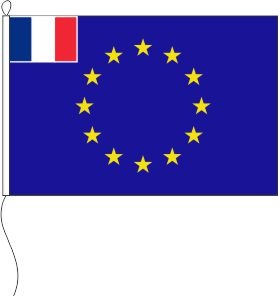 Europa (Frankreich in der Gösch) - Querformatflagge