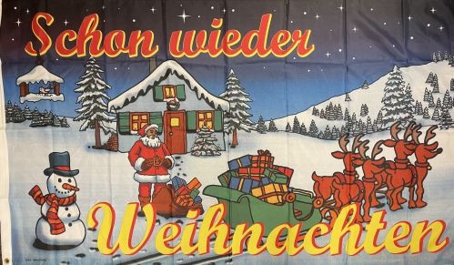 Weihnachten schon wieder - preiswerte Alternative: 150 x 90 cm