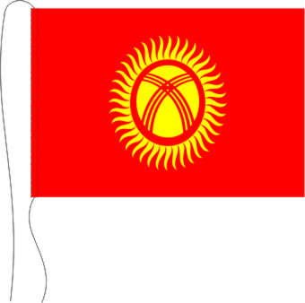 Kirgistan - Tischflagge 25 x 15 cm
