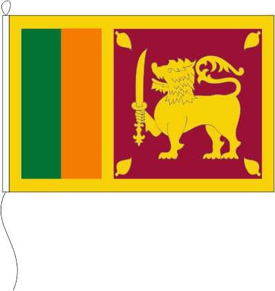 Sri Lanka - Tischflagge 15 x 10 cm
