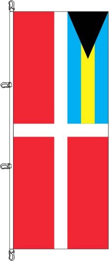 Bahamas Handeslflagge - Hochformatflagge