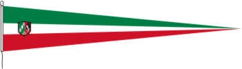 Nordrhein-Westfalen mit Dienstwappen - Langwimpel