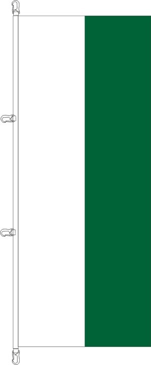 Schützen weiß/grün - Hochformatflagge