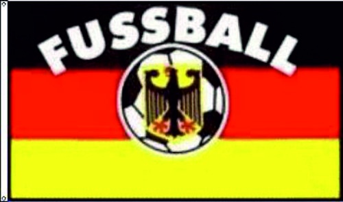 Deutschland mit Fußball - preiswerte Alternative 90 x 60 cm