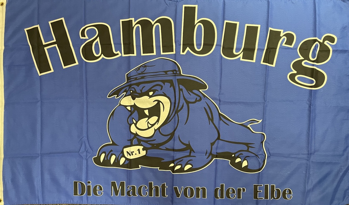 Hamburg Bulldogge (Schwenkfahne) - preiswerte Alternative: 150 x 90 cm