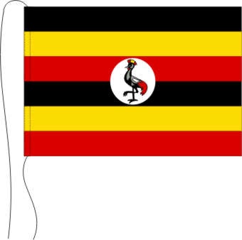 Uganda - Tischflagge 25 x 15 cm