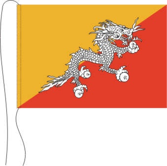 Bhutan - Tischflagge 25 x 15 cm