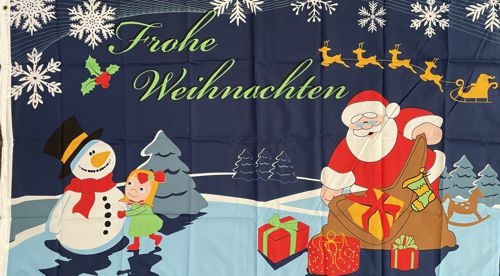 Frohe Weihnachten (4) - preiswerte Alternative: 150 x 90 cm