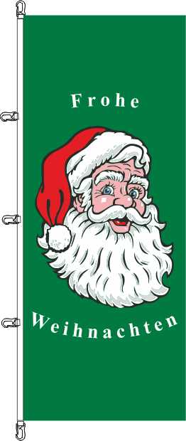 Frohe Weihnachten Kopf - Auslegerflagge