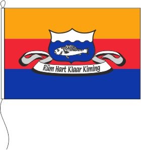 Nordfriesland Rüm Hart Klaar Kiming Spruchband - Querformatflagge