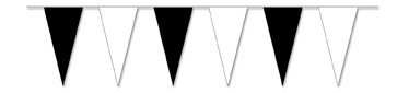 Wimpelkette schwarz/weiß 4 m - WI