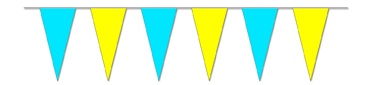 Wimpelkette blau/gelb 4 m - WI